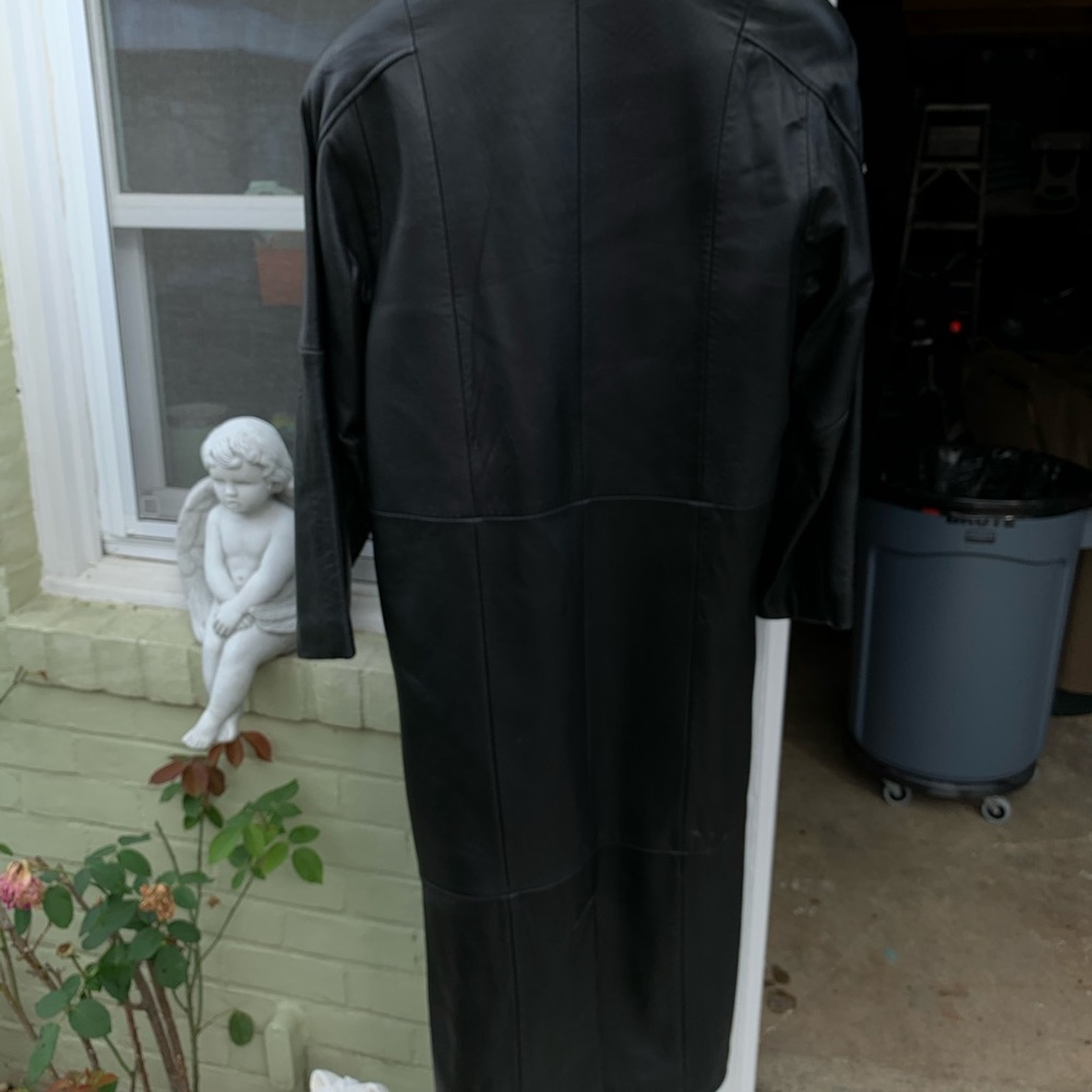 Long leather coat